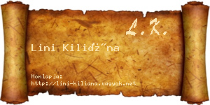 Lini Kiliána névjegykártya